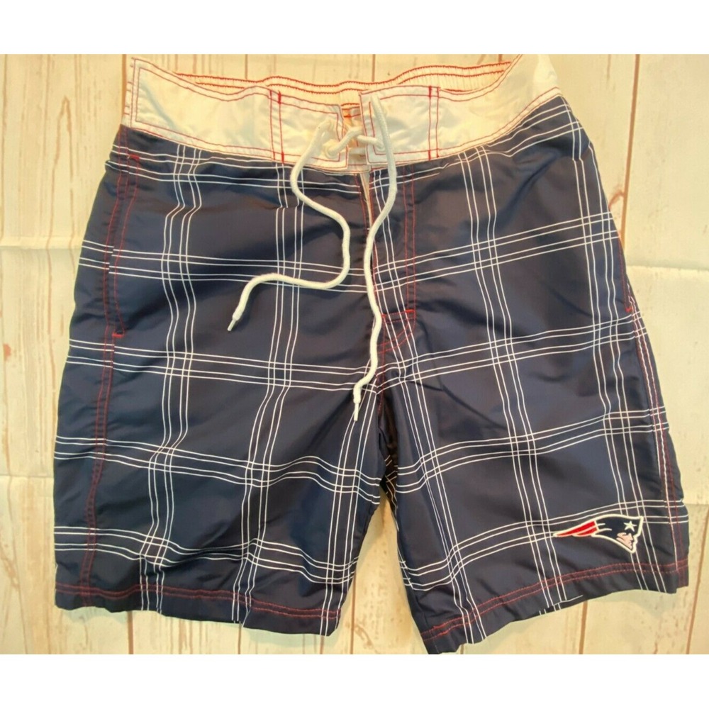 New England Patriots Mens Boys Beach Board Swim Shorts Trunks Sz Small 30/32